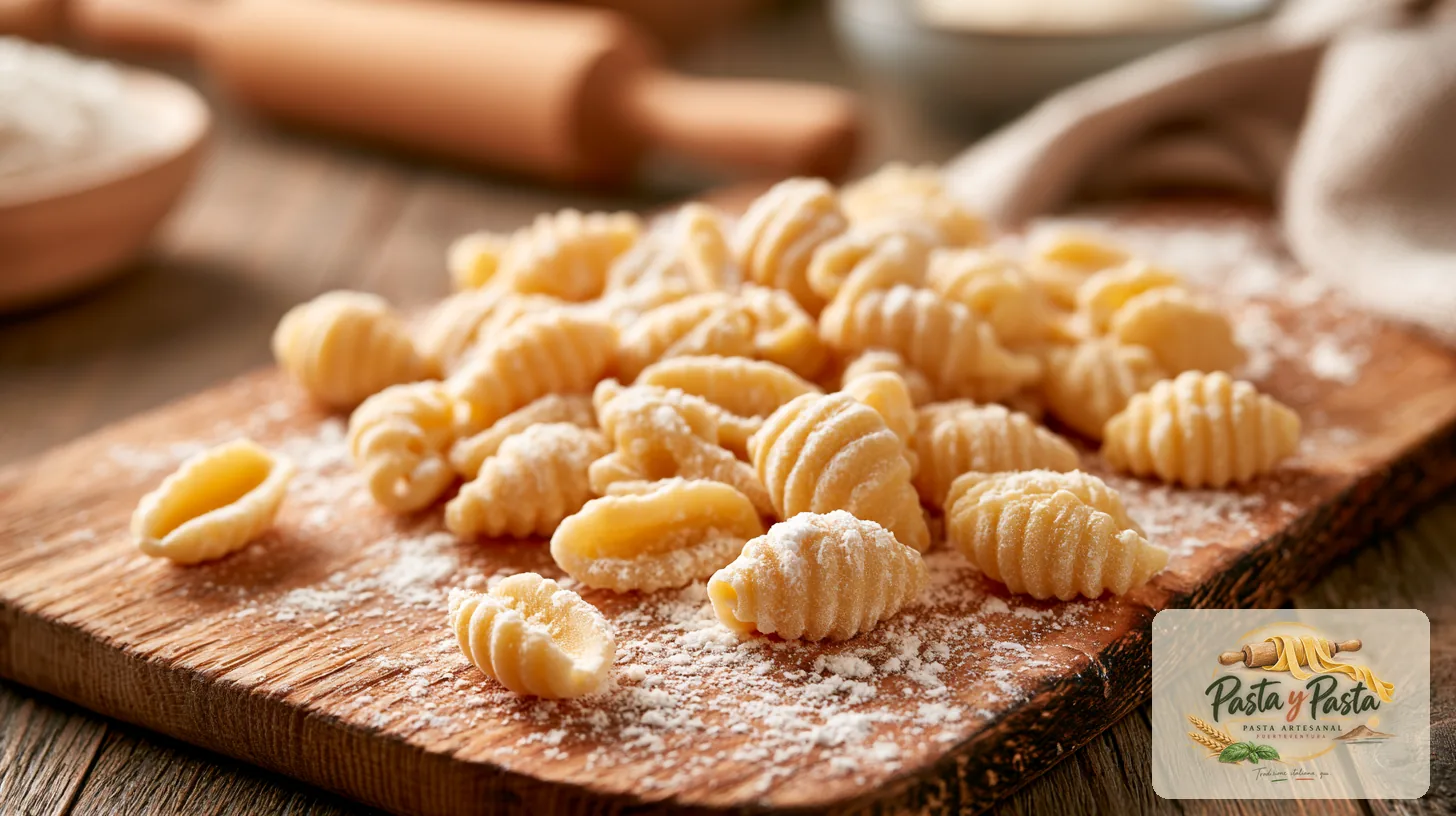 Cavatelli fresca artigianale su tagliere
