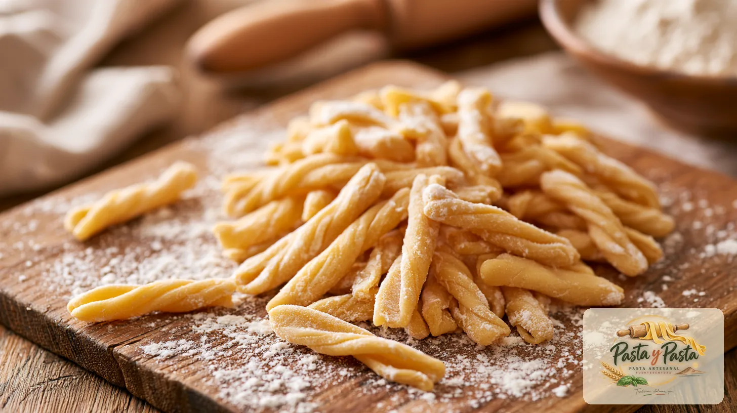 Strozzapreti fresca artigianale su tagliere